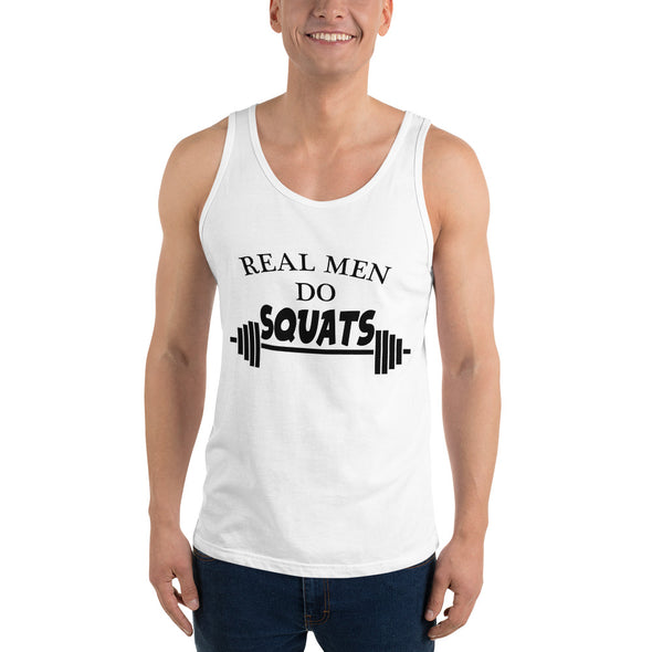 Real Men Do Squats Tank Top - real men t-shirts, Men funny T-shirts, Men sport & fitness Tshirts, Men hoodies & sweats