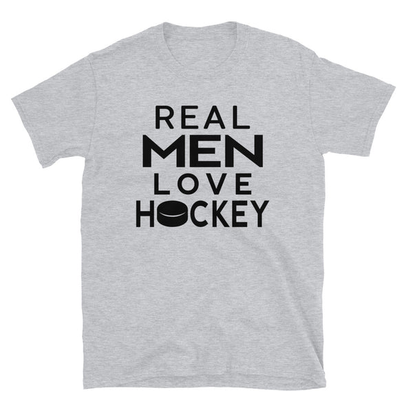 Real Men Love Hockey - T-Shirt - real men t-shirts, Men funny T-shirts, Men sport & fitness Tshirts, Men hoodies & sweats