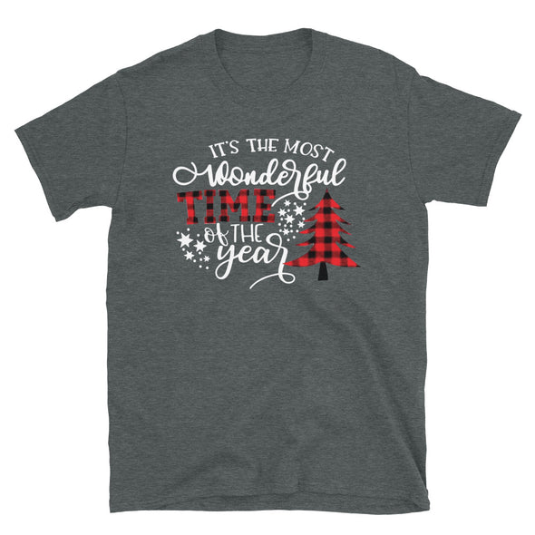 It's The Most Wonderful Time Of Year - Unisex T-Shirt, Plaid Christmas tshirt - real men t-shirts, Men funny T-shirts, Men sport & fitness Tshirts, Men hoodies & sweats