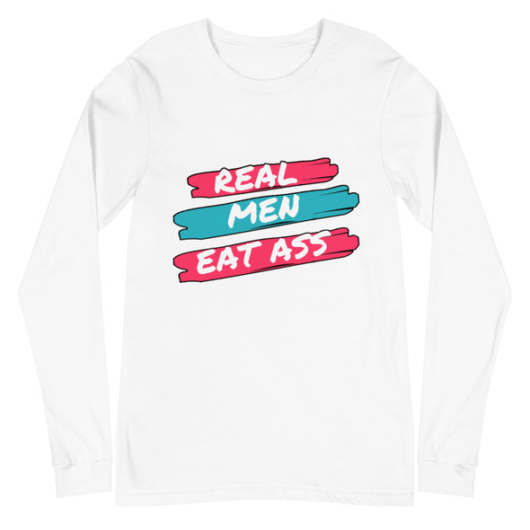 Real Men Eat Ass Stripes - Long  Sleeve Tee - real men t-shirts, Men funny T-shirts, Men sport & fitness Tshirts, Men hoodies & sweats