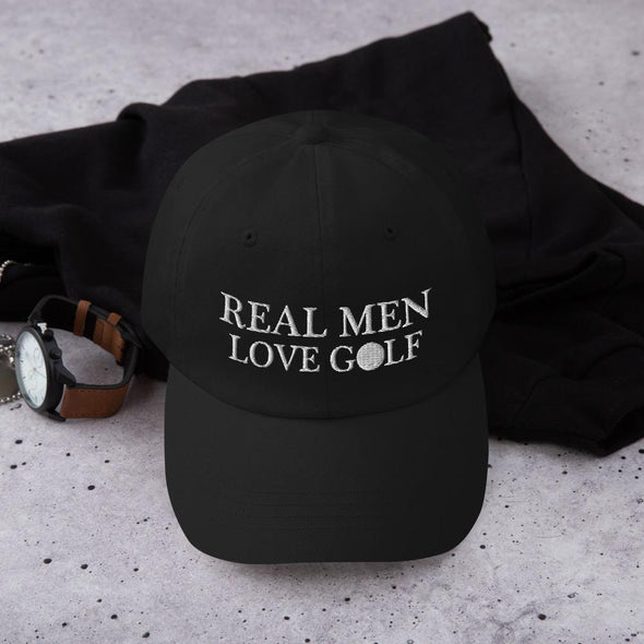Real Men Love Golf - Dad hat - real men t-shirts, Men funny T-shirts, Men sport & fitness Tshirts, Men hoodies & sweats
