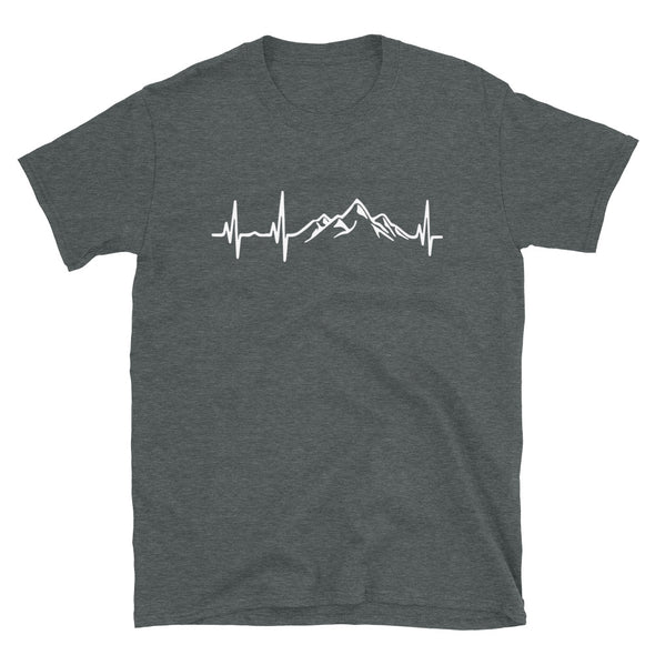 Heartbeat mountain Unisex T-Shirt - real men t-shirts, Men funny T-shirts, Men sport & fitness Tshirts, Men hoodies & sweats